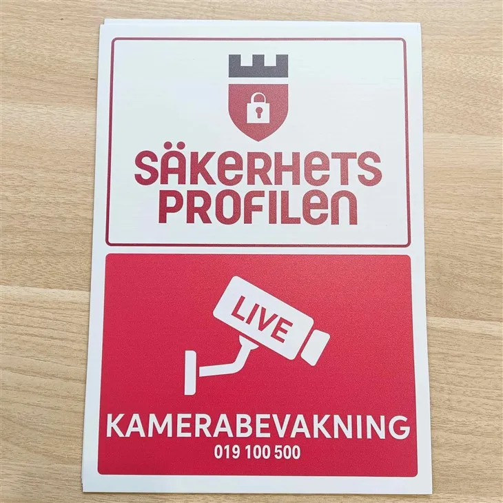 Відкритий металевий знак спостереження спеціального розміру